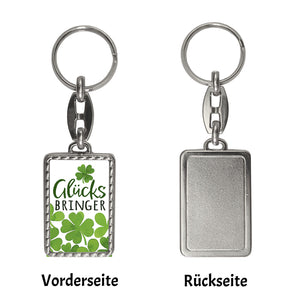 Klee Schlüsselanhänger mit Spruch Glücksbringer