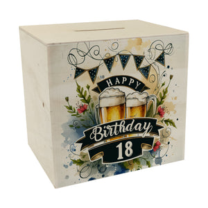 Happy Birthday 18 Bierkrug Spardose