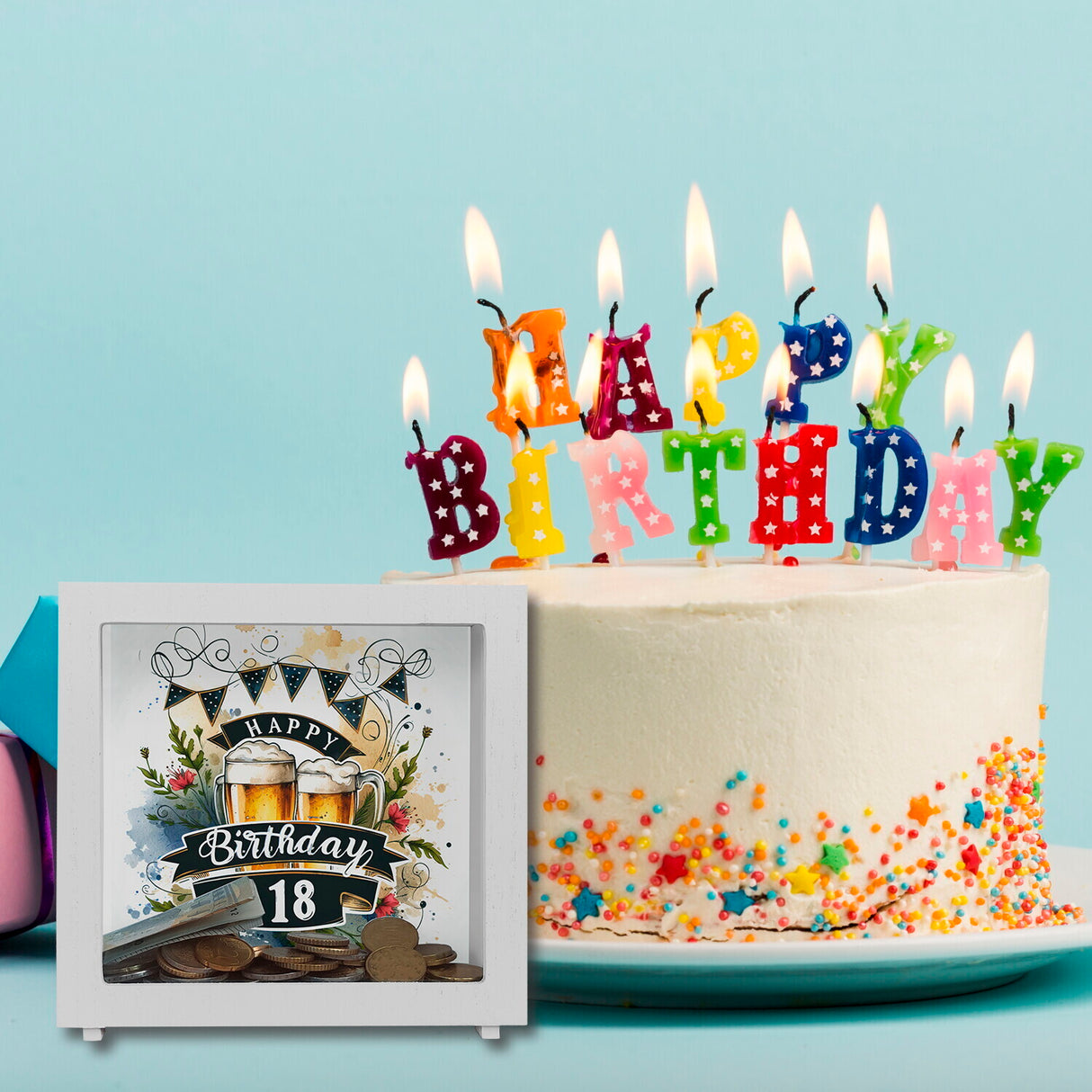 Happy Birthday 18 Bierkrug Spardose