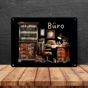 Büro Metallschild in 15x20 cm