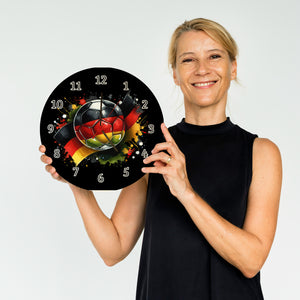 Fußball Deutschland Flagge Wanduhr