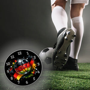 Fußball Deutschland Flagge Wanduhr
