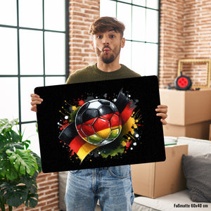 Fußball Deutschland Flagge Fußmatte in 35x50 cm ohne Rand