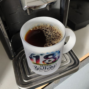 Happy Birthday 18 Fußball Kaffeebecher mit Spruch Happy Birthday 18