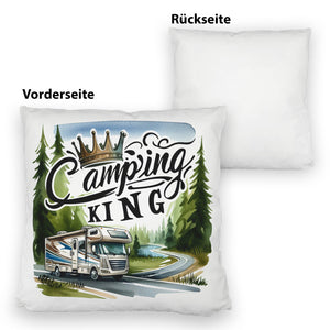 Camping King mit Wohnmobil Kissen mit Spruch Camping King