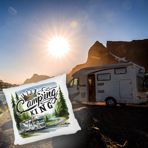 Camping King mit Wohnmobil Kissen mit Spruch Camping King