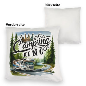 Camping King mit Wohnmobil Kissen mit Spruch Camping King
