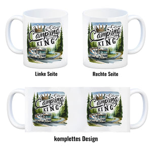 Camping King mit Wohnmobil Kaffeebecher