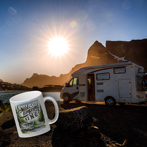 Camping King mit Wohnmobil Kaffeebecher