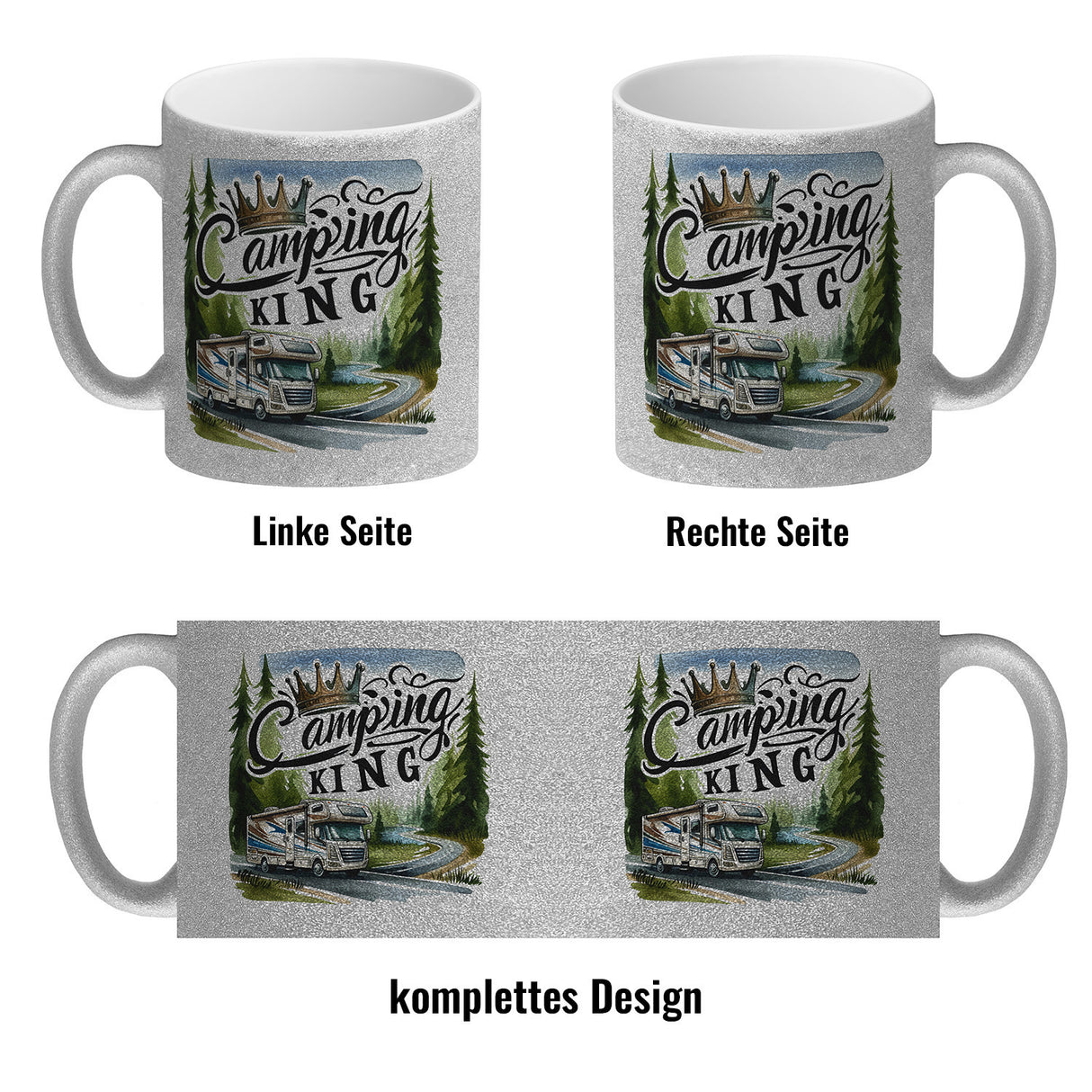 Camping King mit Wohnmobil Kaffeebecher