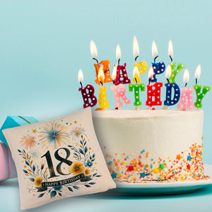 18. Geburtstag Kissen mit Spruch Happy Birthday 18