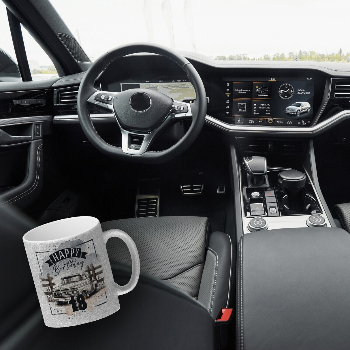 Happy Birthday 18 Auto Kaffeebecher