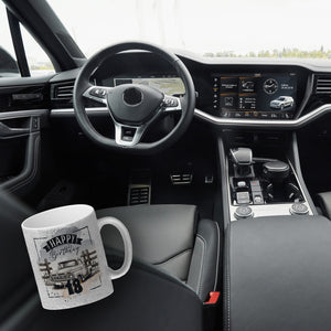 Happy Birthday 18 Auto Kaffeebecher