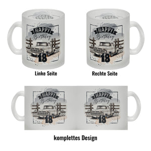 Happy Birthday 18 Auto Kaffeebecher