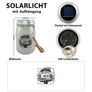Happy Birthday 18 Auto Solarlicht