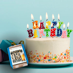 18. Geburtstag Bier Parkscheibe mit Spruch Happy Birthday 18