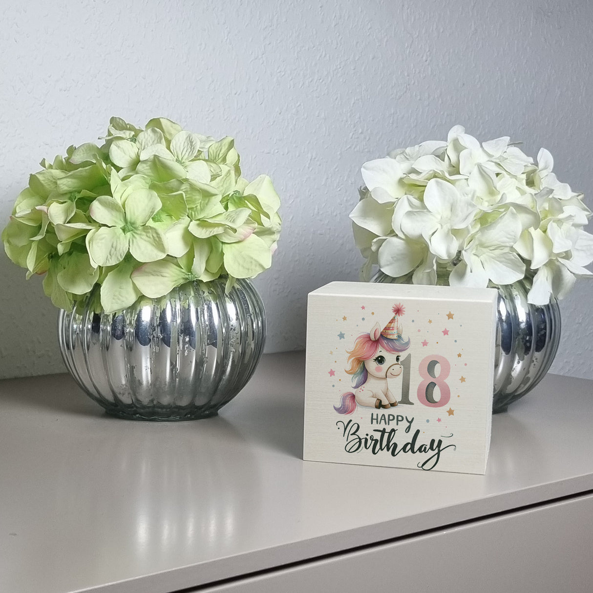 18. Geburtstag mit niedlichem Pferd Spardose mit Spruch Happy Birthday 18