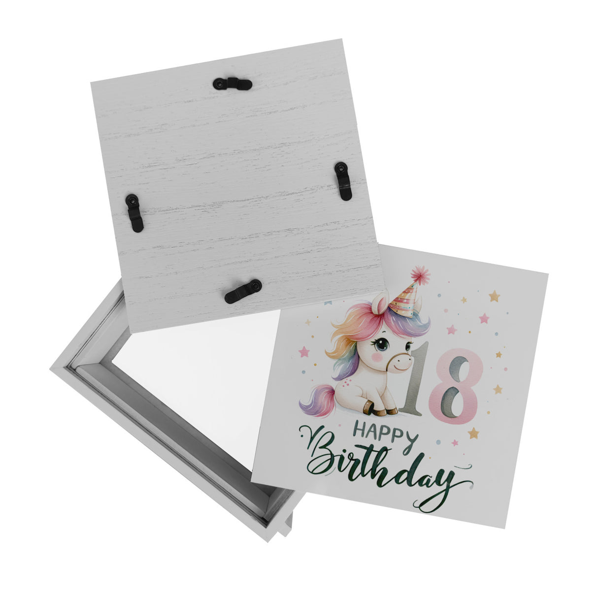 18. Geburtstag mit niedlichem Pferd Spardose mit Spruch Happy Birthday 18