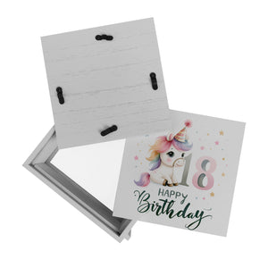 18. Geburtstag mit niedlichem Pferd Spardose mit Spruch Happy Birthday 18