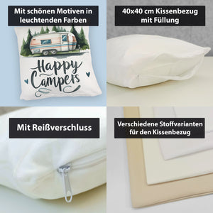 Happy Campers Wohnwagen Kissen