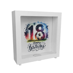 18. Geburtstag Fußball Spardose mit Spruch Happy Birthday 18