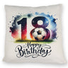 18. Geburtstag Fußball Kissen mit Spruch Happy Birthday 18
