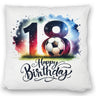 18. Geburtstag Fußball Kissen mit Spruch Happy Birthday 18