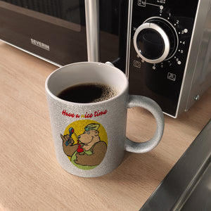 Eisbär mit Waffeleis Kaffeebecher mit Spruch Have a nice time