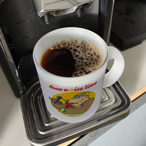 Eisbär mit Waffeleis Kaffeebecher mit Spruch Have a nice time