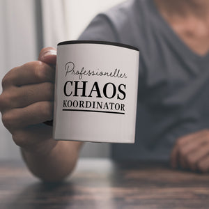 Chef Kaffeebecher mit Spruch Professioneller Chaos Koordinator