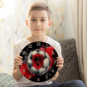 Fußball Albanien Wanduhr
