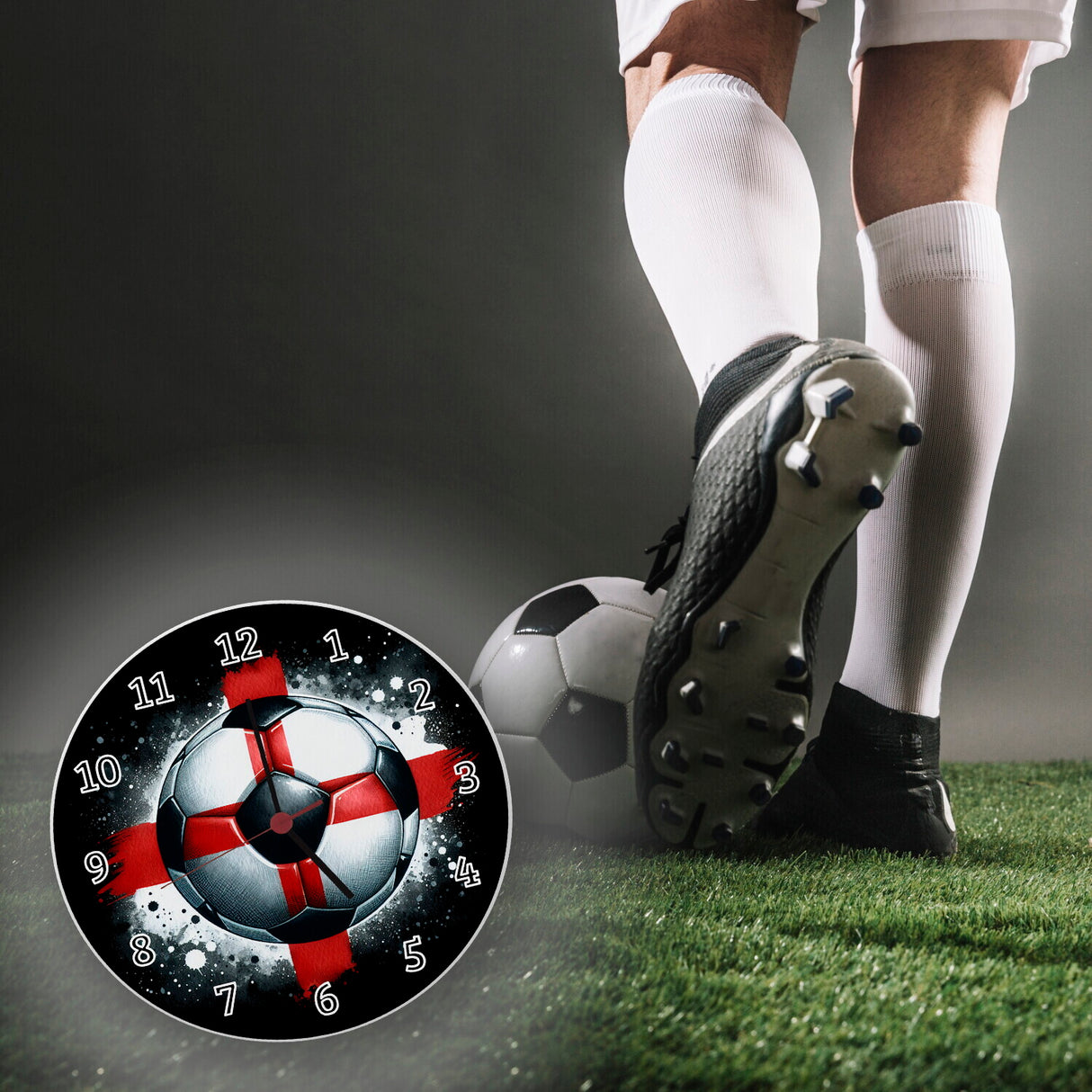 Fußball Englische Flagge Wanduhr