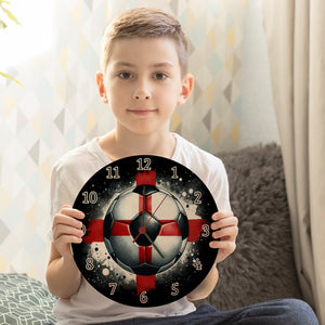 Fußball Englische Flagge Wanduhr
