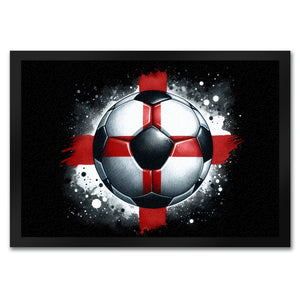 Fußball Englische Flagge Fußmatte in 35x50 cm