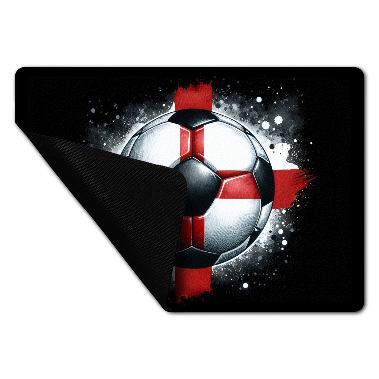 Fußball Englische Flagge Fußmatte in 35x50 cm ohne Rand