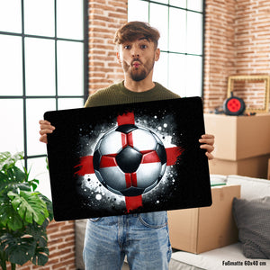 Fußball Englische Flagge Fußmatte in 35x50 cm ohne Rand