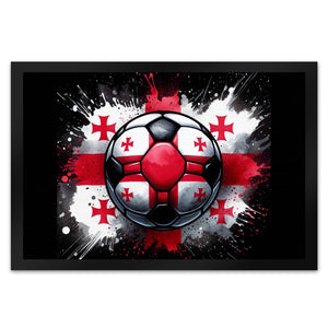 Fußball Georgien Flagge Fußmatte in 35x50 cm