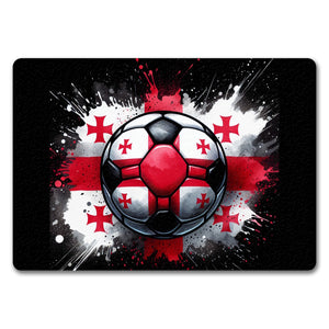 Fußball Georgien Flagge Fußmatte in 35x50 cm ohne Rand