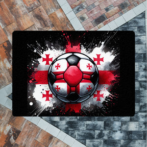 Fußball Georgien Flagge Fußmatte in 35x50 cm ohne Rand