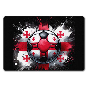 Fußball Georgien Flagge Fußmatte in 35x50 cm ohne Rand