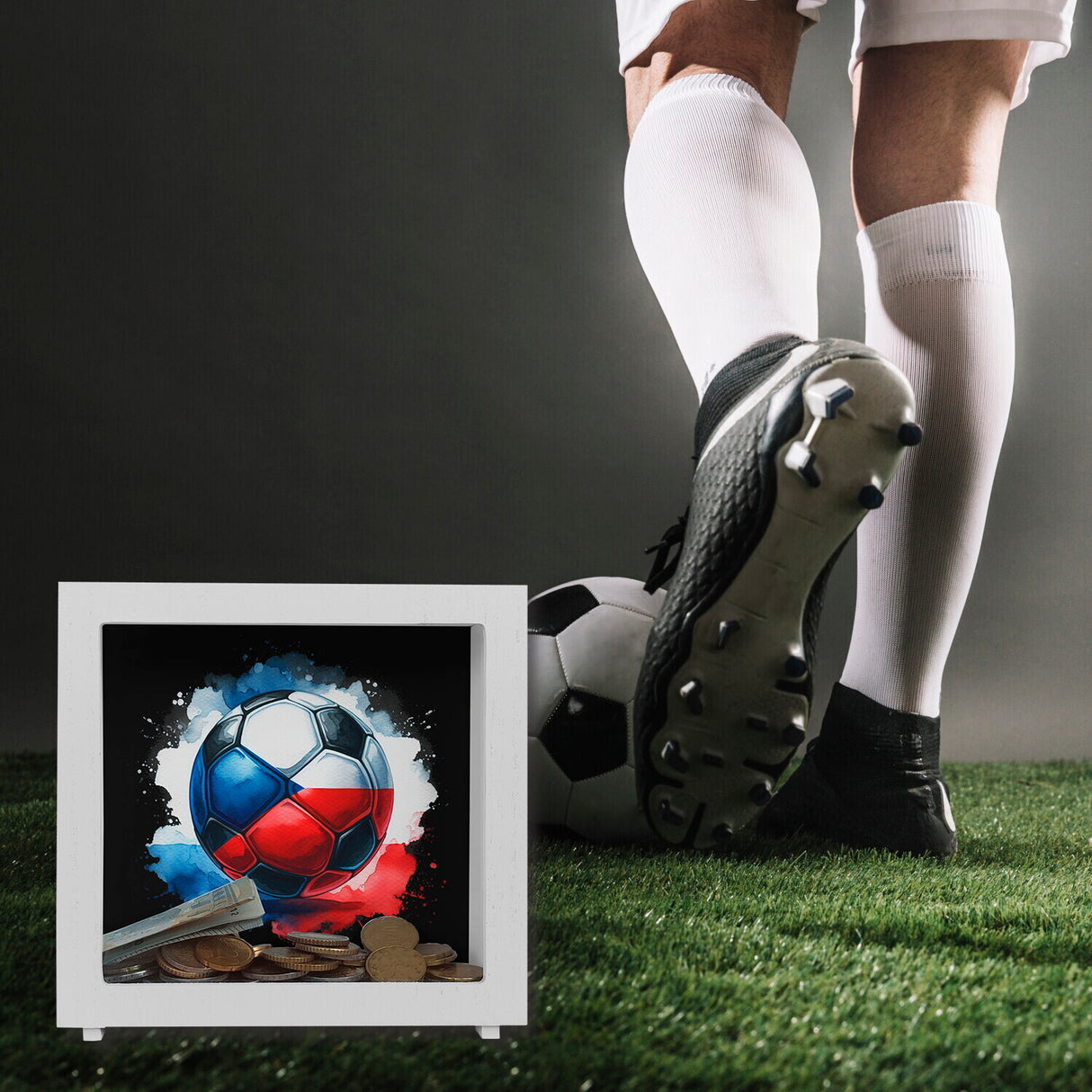 Fußball Tschechien Flagge Spardose
