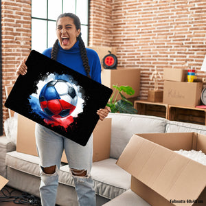 Fußball Tschechien Flagge Fußmatte in 35x50 cm ohne Rand