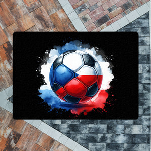 Fußball Tschechien Flagge Fußmatte in 35x50 cm ohne Rand