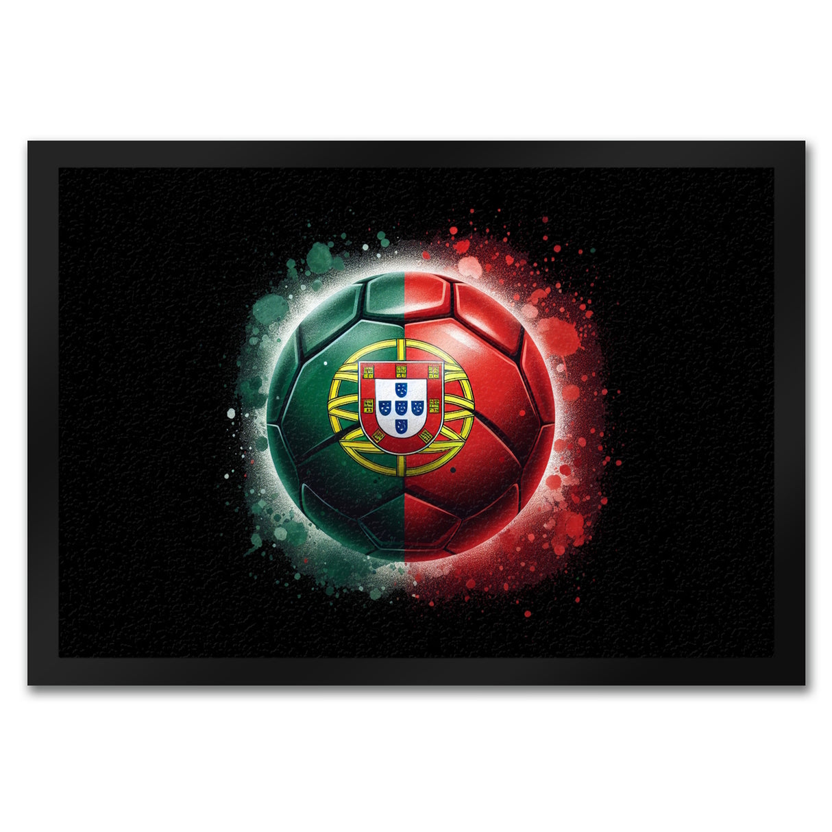 Fußball Portugal Flagge Fußmatte in 35x50 cm