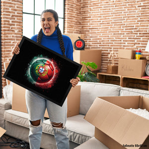 Fußball Portugal Flagge Fußmatte in 35x50 cm