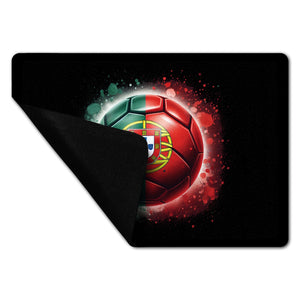 Fußball Portugal Flagge Fußmatte in 35x50 cm ohne Rand