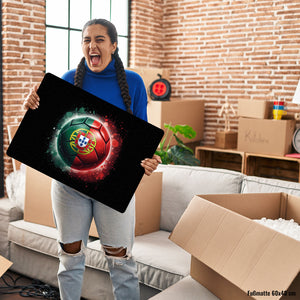 Fußball Portugal Flagge Fußmatte in 35x50 cm ohne Rand