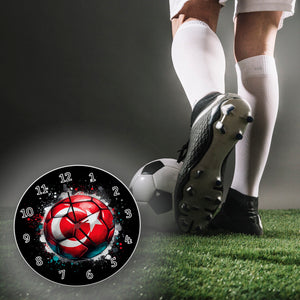Fußball Türkei Flagge Wanduhr
