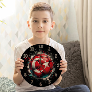Fußball Türkei Flagge Wanduhr
