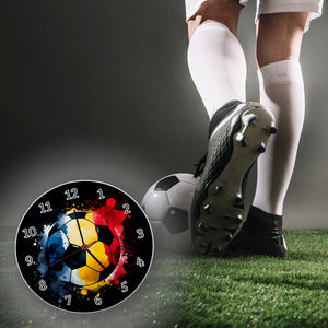 Fußball Rumänien Flagge Wanduhr